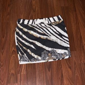 Zebra print skirt